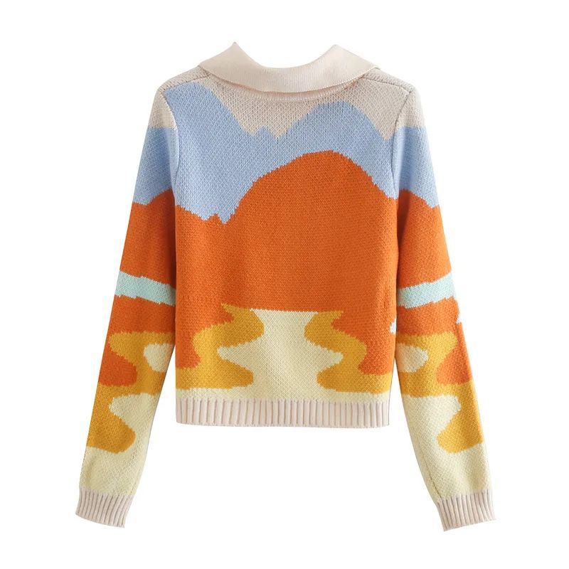Aangepaste OEM Logo Sweater Dames Jacquard Knitwear Ladies Jumper