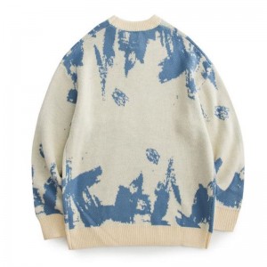 Jacquard Patroon van hoge kwaliteit gebreide wollen crewnek mannen trui