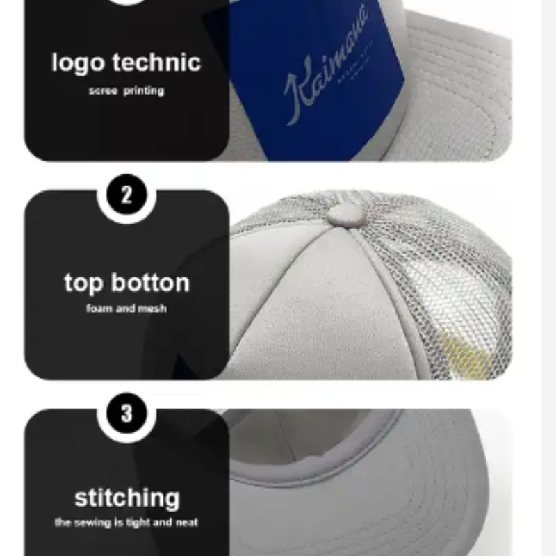 5 Paneel aangepaste 3D -borduurwerk gedrukt print logo geborduurde borduurschuim puff puff puff trucker hoeden mesh caps hoed sport cap