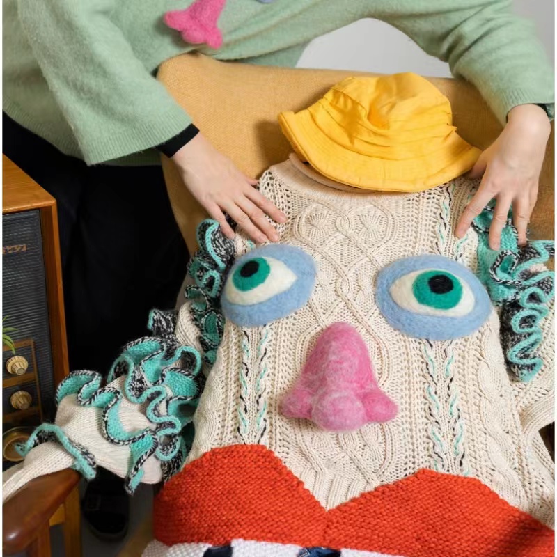 Milieuvriendelijk en duurzaam/Knited structuur/hand versierd