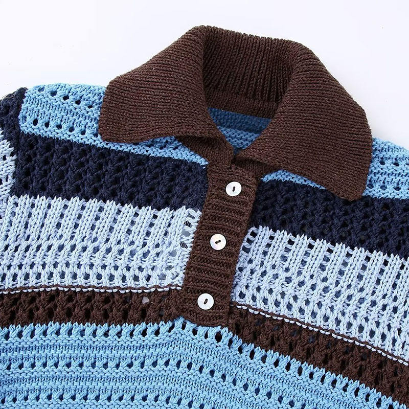 Vrouwen Spring Summer Fashion Jacquard Mesh Knitted Sweater