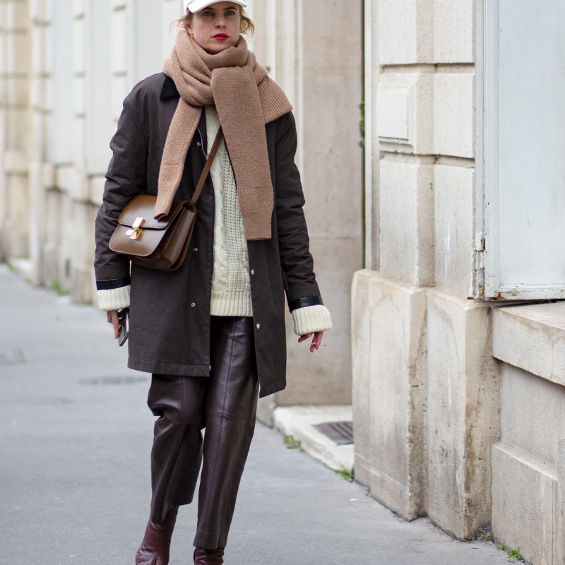 SHAWL-styling over gelegenheden/basic Wear/street Photography/2023-24 Fall Winter