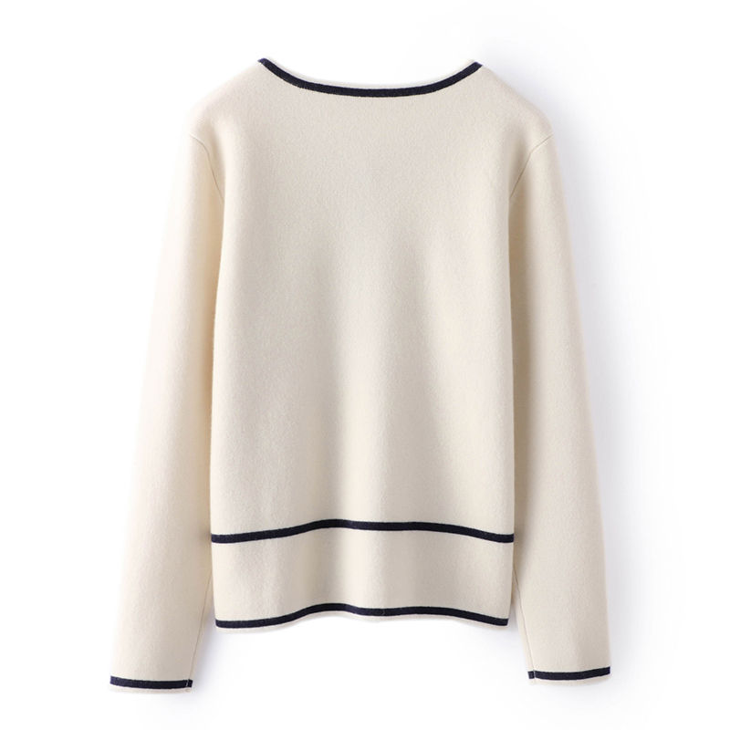 Vrouwen lange mouw 100% kasjmier vest dikke truien pure kasjmier kantoor dame jas aanpasbare kleding