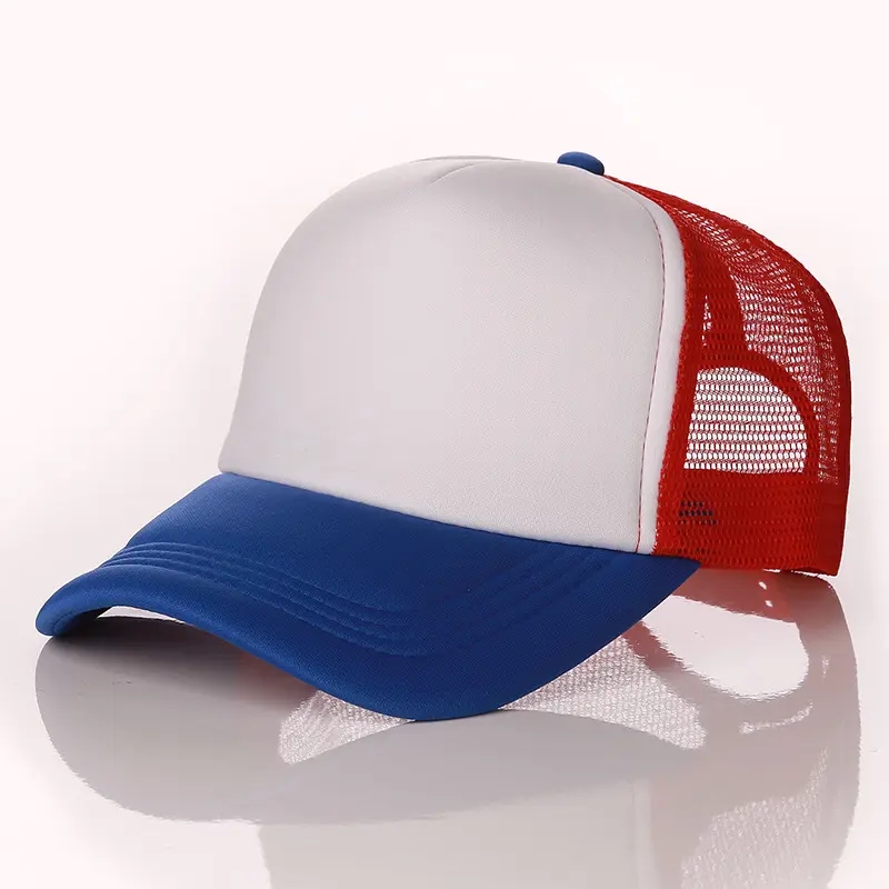 Groothandel verstelbare Snapback Classic Unisex Youth One-Size Mesh Cap Curved Bill Poly-Foam Front Trucker Hat For Kids