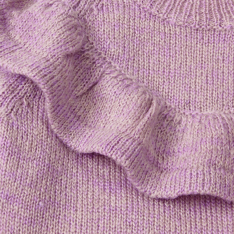 Baby kleding meisjes lange mouw gebreide ruches trui massieve kleurbreienpatronen babymeisjes truien