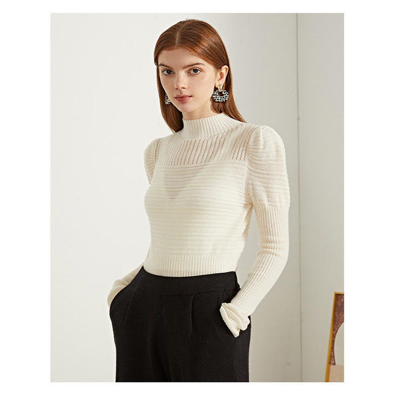 High Street Fashion Women Smorted Wool Cashmere Losse High Collar Turtle Neck Sweater