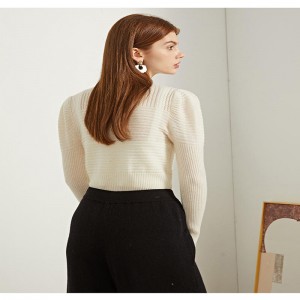 High Street Fashion Women Smorted Wool Cashmere Losse High Collar Turtle Neck Sweater