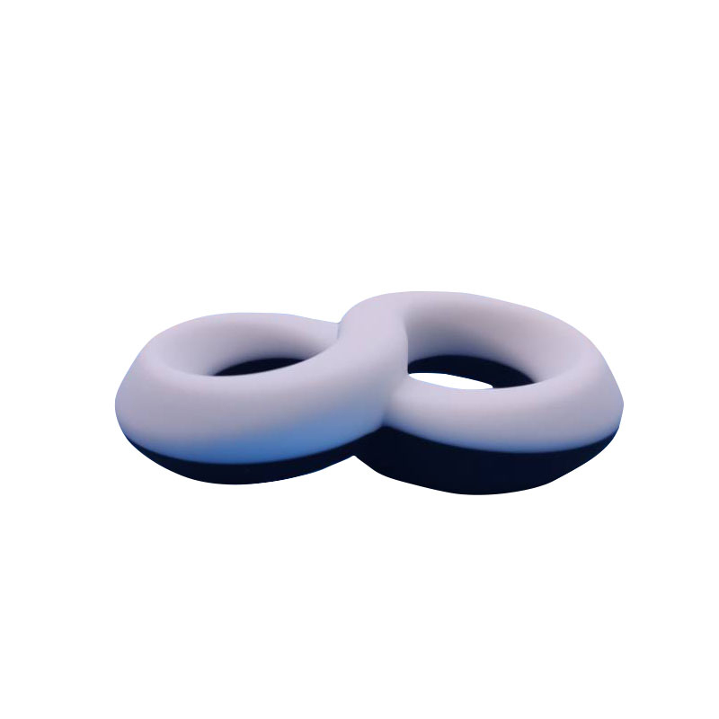 Heet verkopende mannen Sex Toy Penis Ring Cock Ring voor mannen Masturbatie (8-vormige ring zwart en wit)