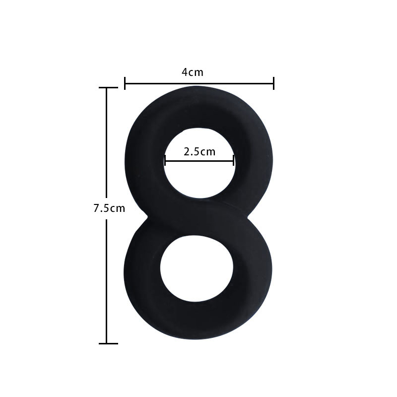 Heet verkopende mannen Sex Toy Penis Ring Cock Ring voor mannen Masturbatie (8-vormige ring zwart en wit)