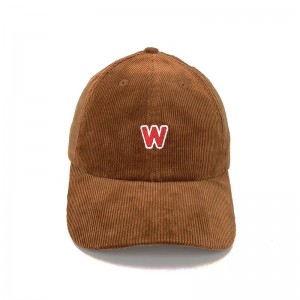 Op maat gemaakte geborduurd op maat gemaakte geborduurde corduroy -hoed met lederen band terug, corduroy snapback hat/cap groothandel hoed met lederen band terug, corduroy snapback hat/cap groothandel