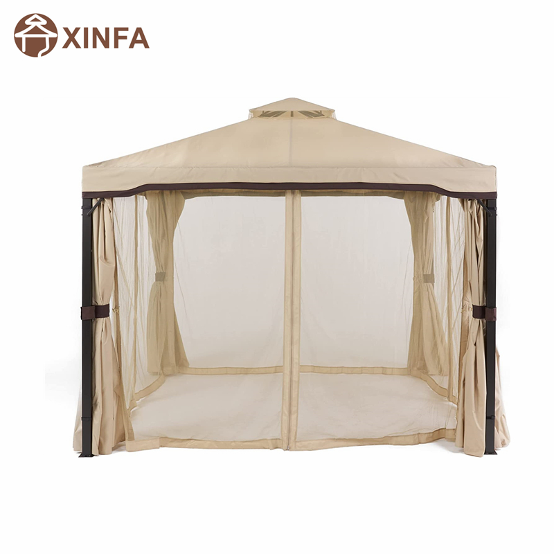 10 \\ 'x 10 \\' Gazebo Block Sun Shade Luifel, waterdichte tent, buiten tuinhuisje met gordijnen