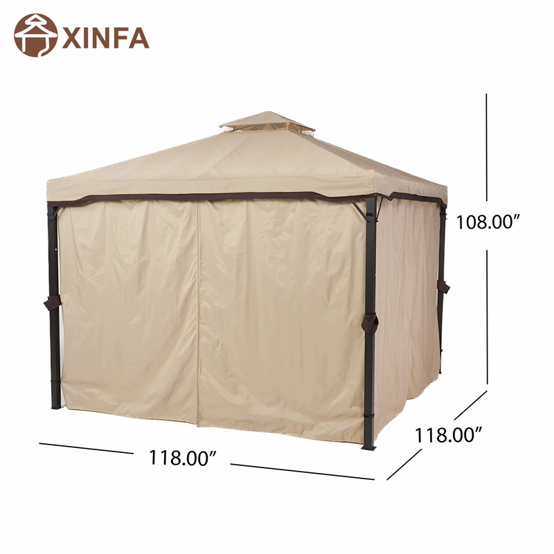 10 \\ 'x 10 \\' Gazebo Block Sun Shade Luifel, waterdichte tent, buiten tuinhuisje met gordijnen