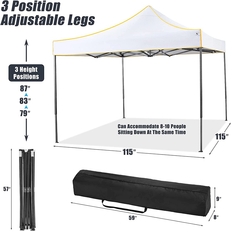 10x 10 pop -up canopy tent commercieel instant gazebo waterdichte luifel tent voor feestjes die camping wit