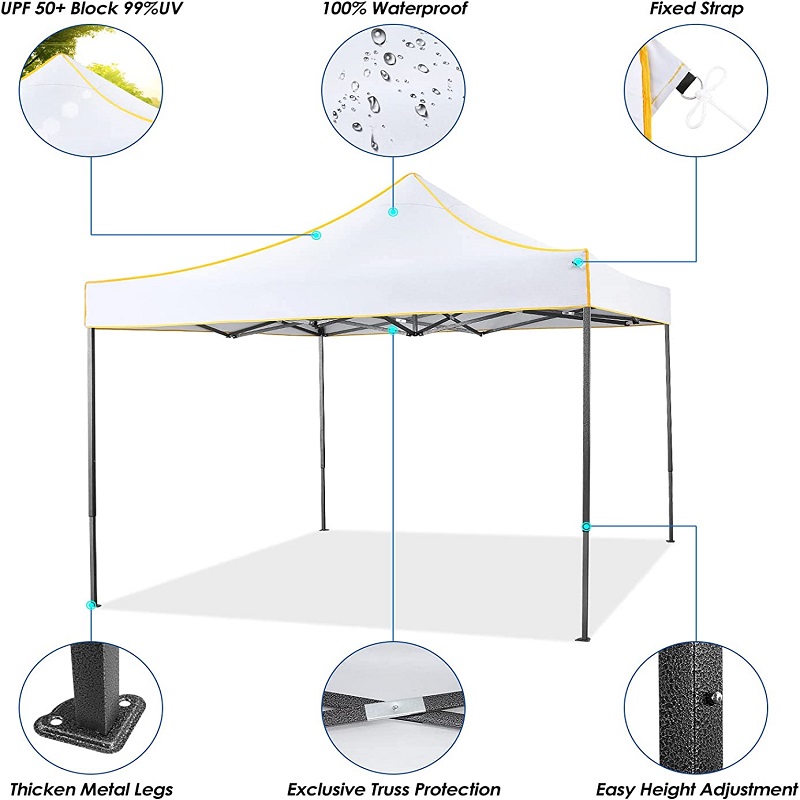 10x 10 pop -up canopy tent commercieel instant gazebo waterdichte luifel tent voor feestjes die camping wit