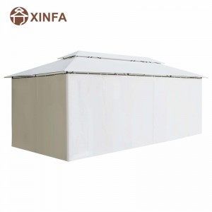 Luxe tuinluifel deksel achtertuin prieel buiten met rot aluminium bewijsgordijn