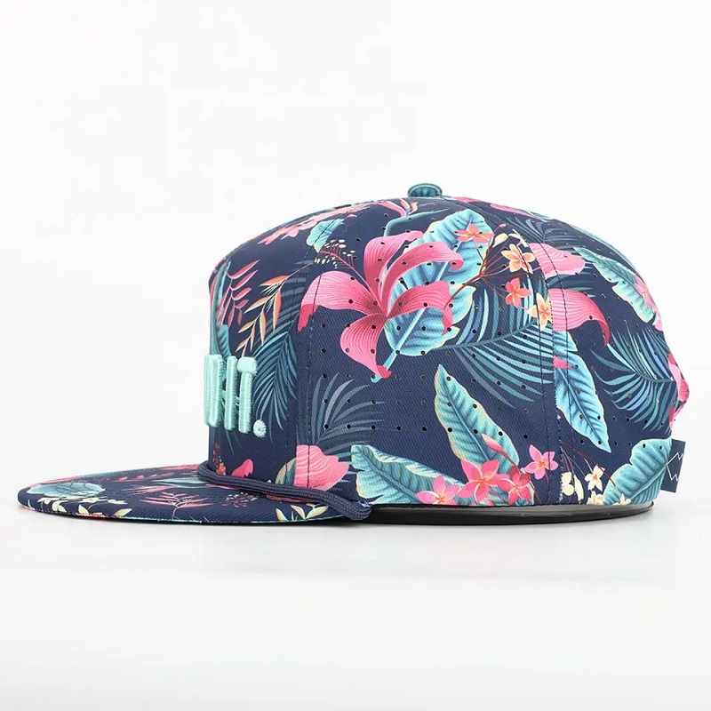 OEM Custom Design uw logo Hoogwaardige 5 paneel platte rand over sublimatie afdrukken Hip Hop Gorras Snapback Cap en hoed