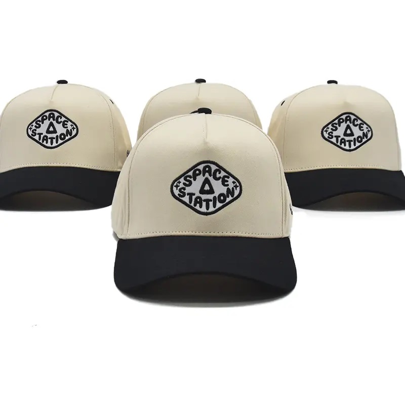 Aangepaste groothandel 5/6 Paneel Structured Baseball Cap Hat Aangepaste borduurwerk Logo honkbalpet