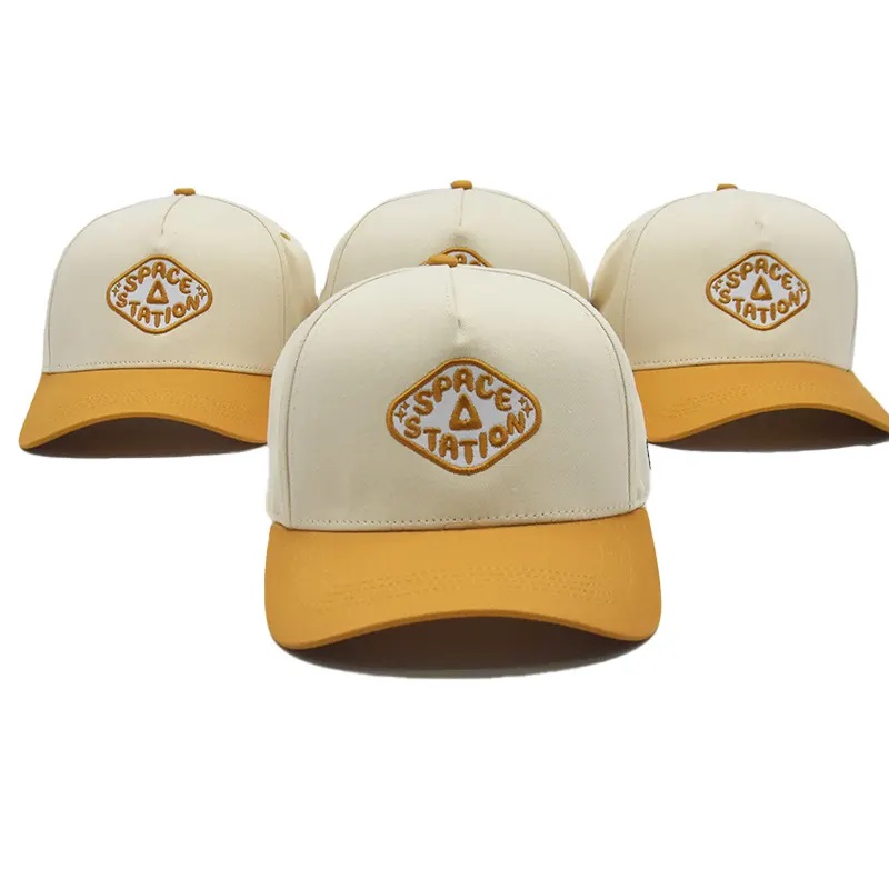 Aangepaste groothandel 5/6 Paneel Structured Baseball Cap Hat Aangepaste borduurwerk Logo honkbalpet