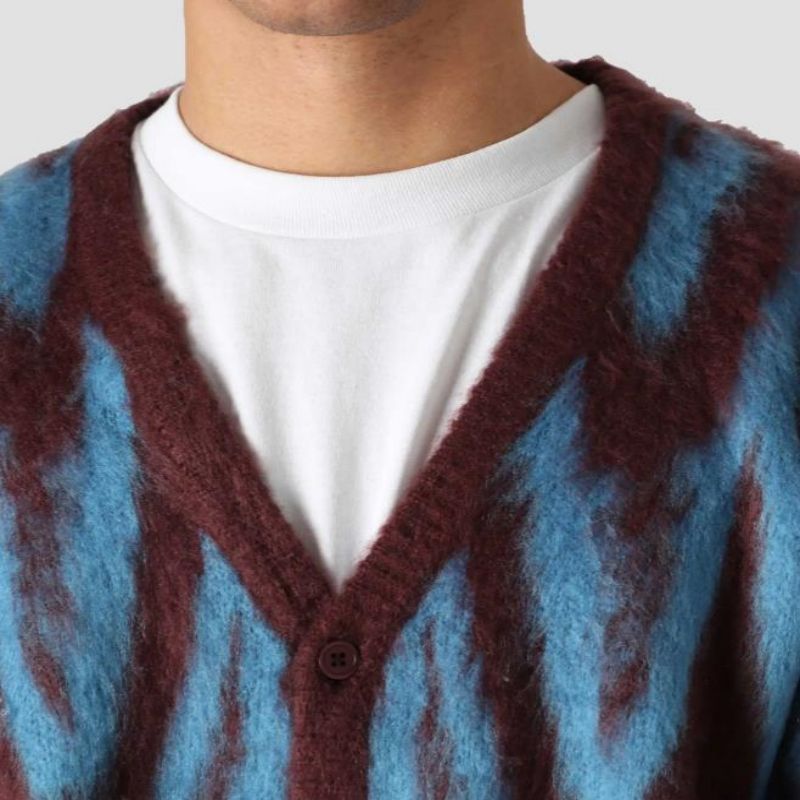 Hoogwaardige aangepaste patroon gebreide Jacquard Design Men \\ 'S Cardigan Sweater