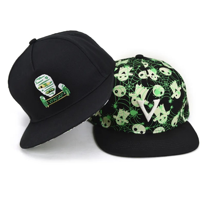 mode 5 paneel kinderen sporthoeden aanpassing geborduurd logo peuter snapback hoed