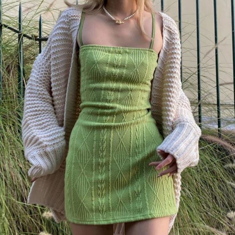 Mode Kleding Haakhaak Katoen Summer Women Dress Sweater
