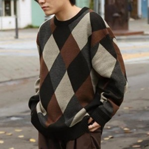 Basic heren rondenek mode gebreide trui verkoop voor mannen