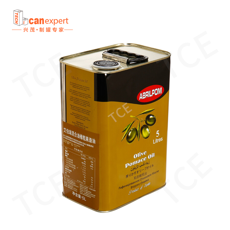 2L3L4L5L Food Grade rechthoekige extra maagdelijke olijfolie Tinnen Canitre rechthoek kookolie verpakking Tin blikje