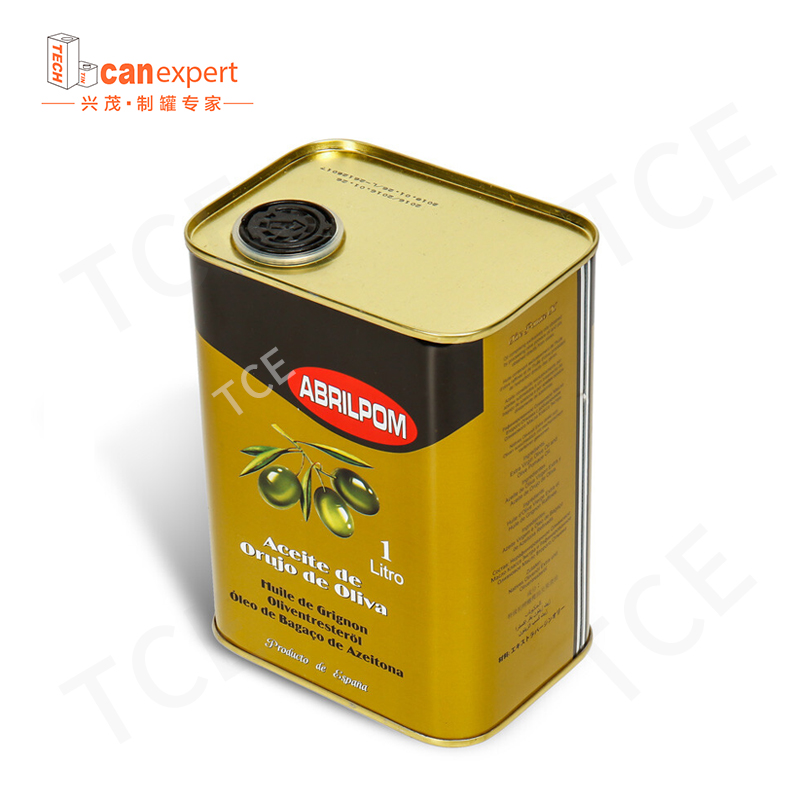 2L3L4L5L Food Grade rechthoekige extra maagdelijke olijfolie Tinnen Canitre rechthoek kookolie verpakking Tin blikje
