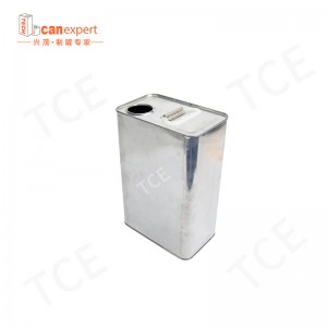 Vierkante rechthoekige lege olie chemische metalen blik kan container met plastic deksel voor verf of olieverpakking