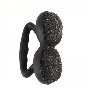 BBQ -grillborstel roestvrijstalen draad met plastic handgreep