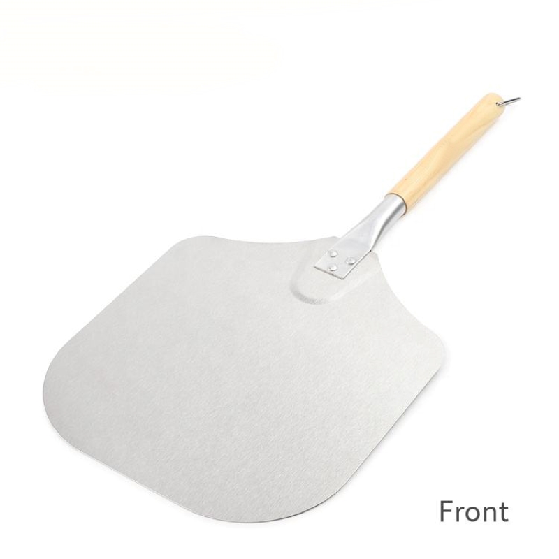 Hete verkoop afneembare handvat aluminium pizza schilschop met houten handvat pizza schildeel