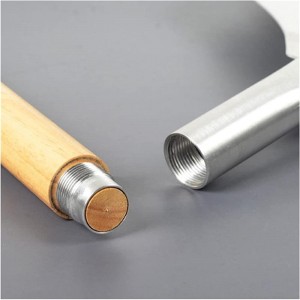 Hete verkoop afneembare handvat aluminium pizza schilschop met houten handvat pizza schildeel