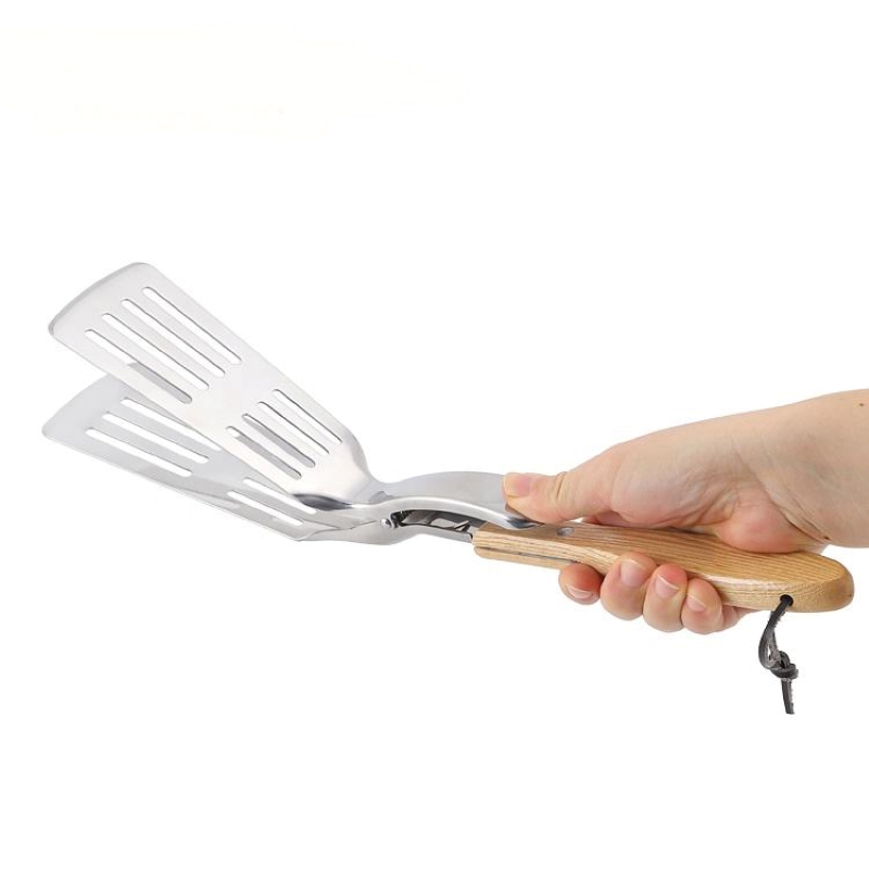 Single-use 2 in 1 BBQ grill spatel&tang voor het grillen buitenshuis, multi-doeleinden