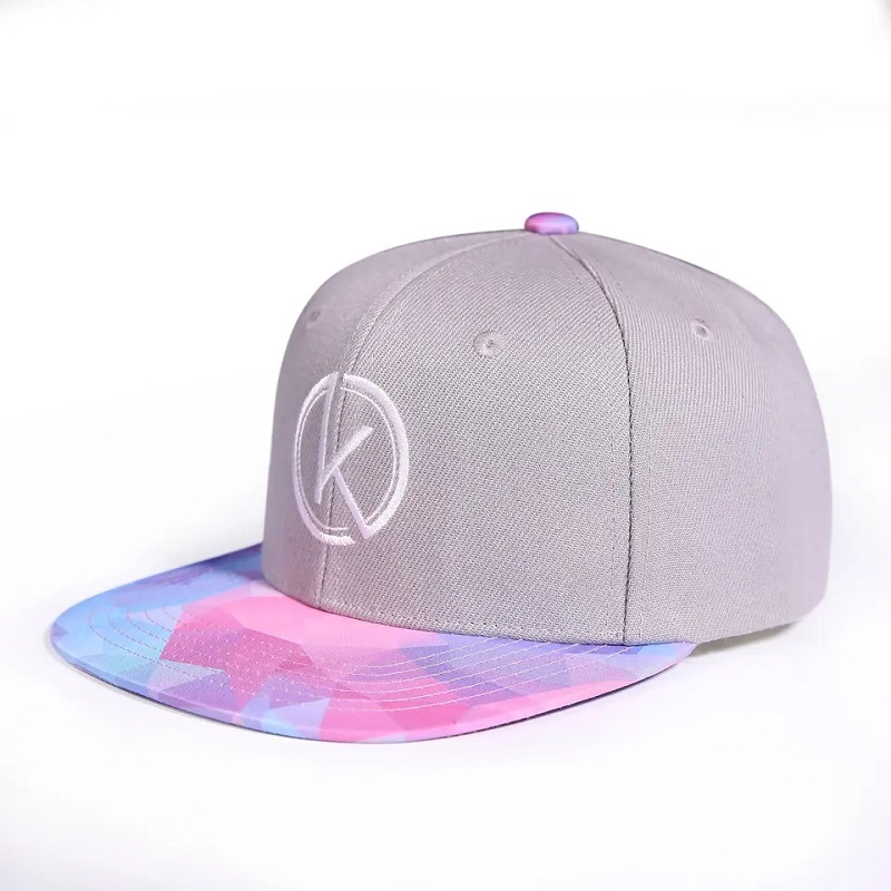 Nieuwe stijl 6 paneel hiphop snap terug dop bloemen platte rand snapback hoed verstelbaar