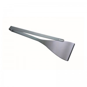 OEM/ODM Geklantiseerd 304 roestvrij staal single-use 2 in 1 bbq ​​grill spatel&tang voor buitenshuis, multi-doeleinden