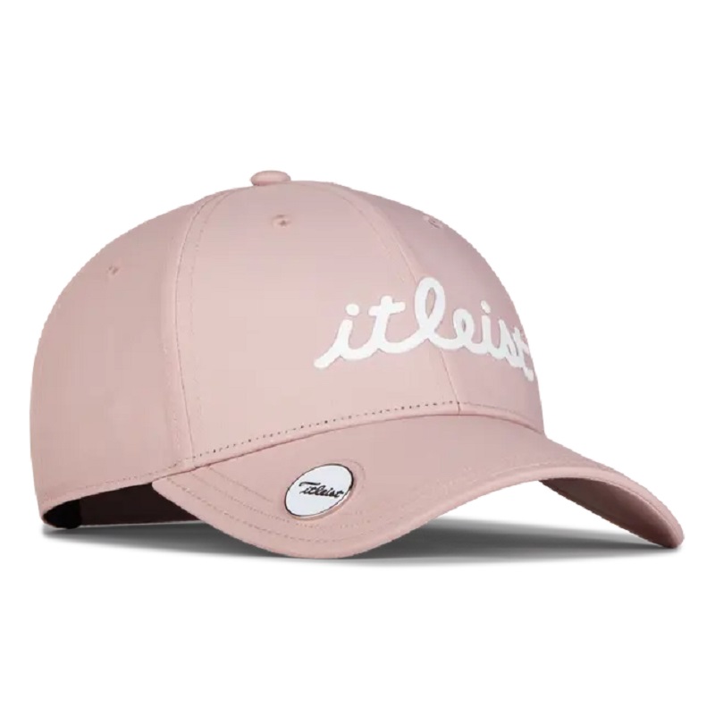 Women's Players Performance Golf Cap Custom TPU Logo 6 Paneel Structured Golf Cap Baseball Caps Curved Bill Rose Golf Hats Women