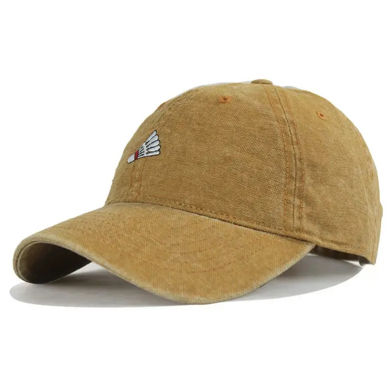 Groothandel aangepaste borduurwerk denim sport honkbal petten met logo 6 paneel trucker hoeden
