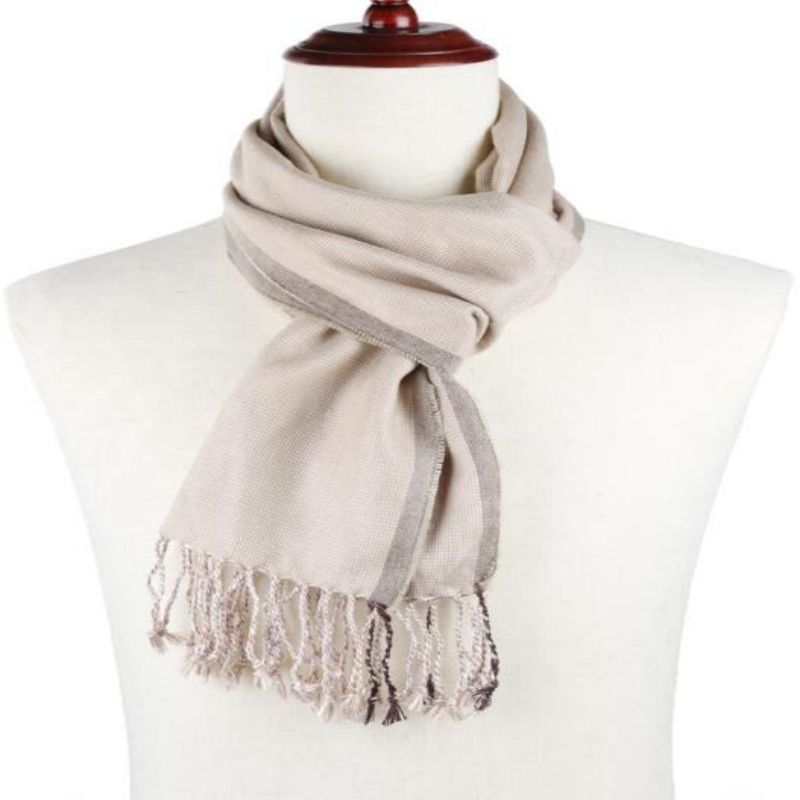 Mode viscose katoenen rayon dikke aangepaste kasjmier breien sjaals