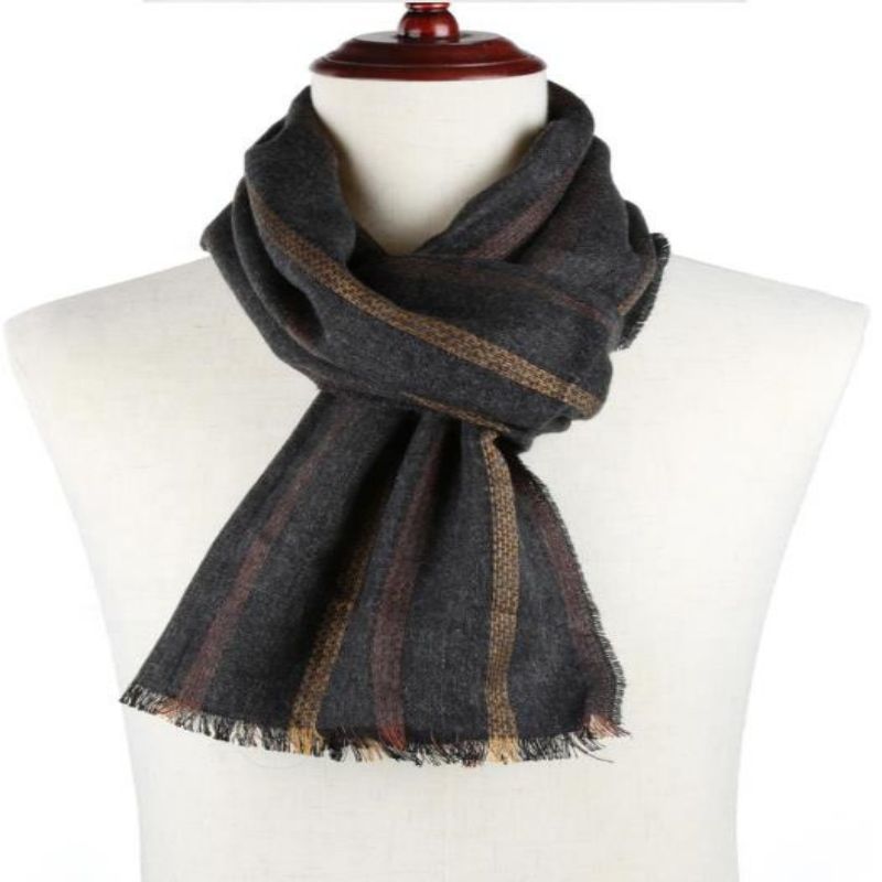 Mode viscose katoenen rayon dikke aangepaste kasjmier breien sjaals