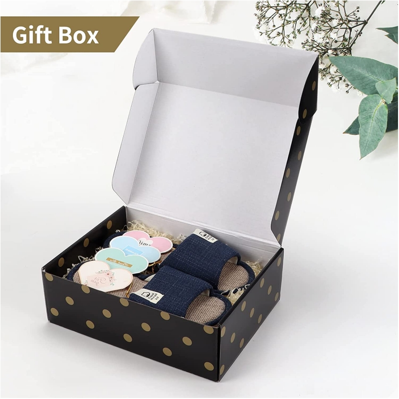 Aangepaste zwarte en gouden doos geschenkdoos