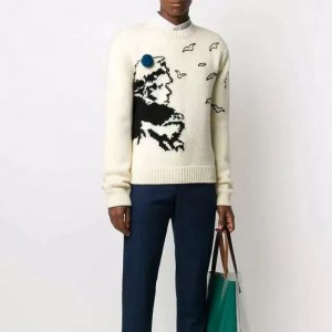 Aangepaste winterproductie Casual gebreide Jacquard -truien voor de mens