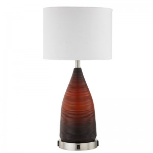 Hotel Resin Table Lamp met Amber Gradient Resin Body en A On/off Rocker Switch, twee handige verkooppunten in hotelkamer