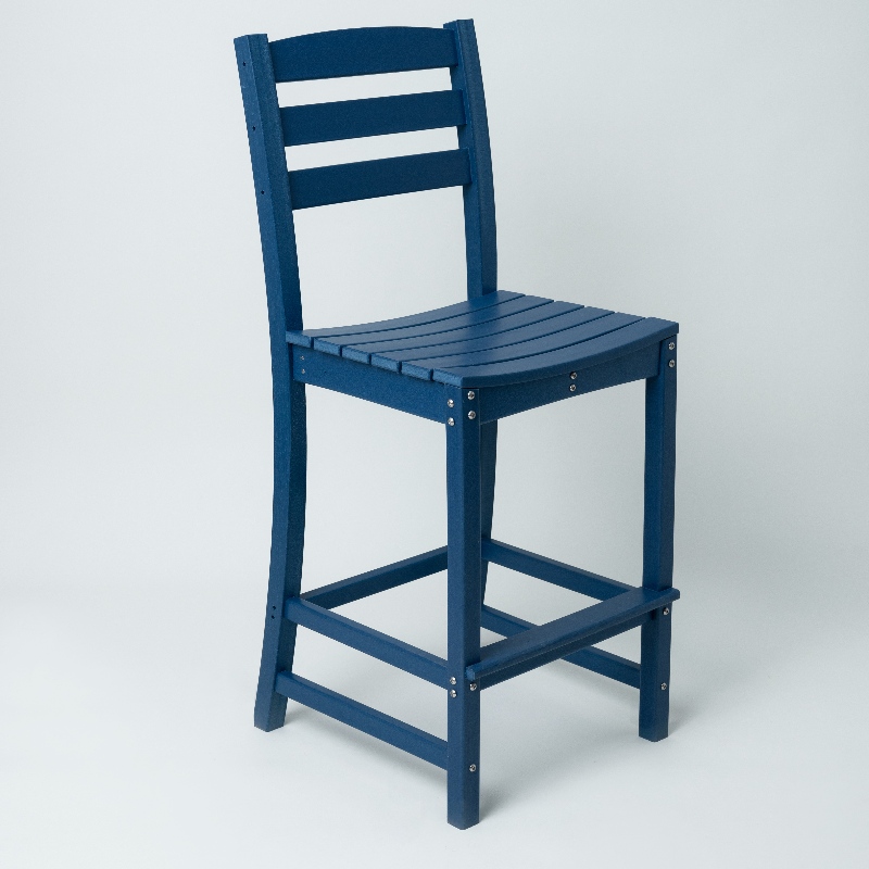Hoge Adirondack -stoel met blauwe kleur