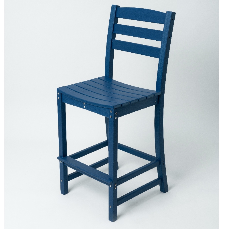 Hoge Adirondack -stoel met blauwe kleur