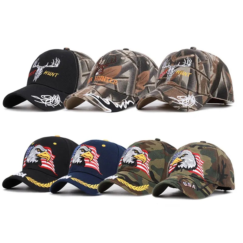 Groothandel heren Texas Flag Tourist Ranger Safari Camo Tactical Camouflage Snapback Baseball Caps voor visserscamping buiten