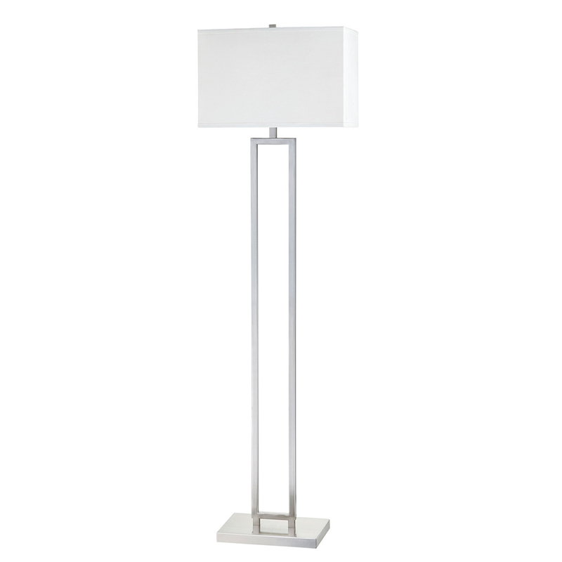 Marriott Hotel banknaast vloerlamp met geborsteldenikkelafwerking in de kamer