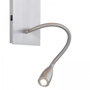 Gastvrijheid hotel muur sconce met geborsteldenikkelafwerking en rechthoekige stoffen schaduw in hotel typische kamers