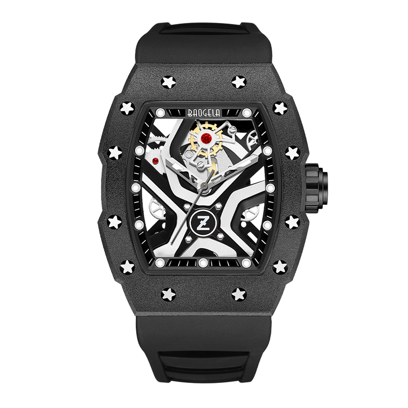 Baogela Top Brand Watches for Men Fashion Sport Waterdichte Mechanical Wind Watch