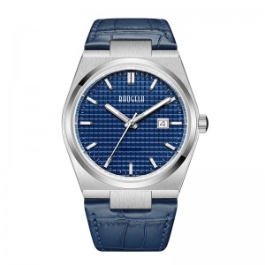 Baogela 40mm Men Business Watches Quartz Sport Casual Lederen polshorloge 50tm waterdichte mannelijke klokrelogio masculino 22802