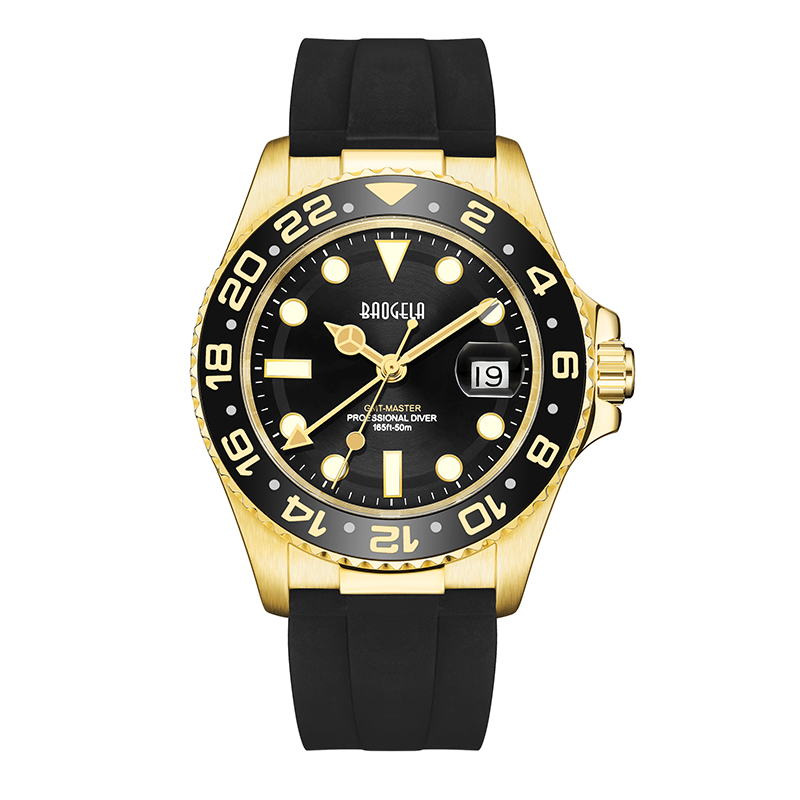 Baogela topmerk 50m waterdichte roségouden horloge mannen kwarts kijken duikmodeparen sport horloge Zwitserse beweging polshorloge 22805
